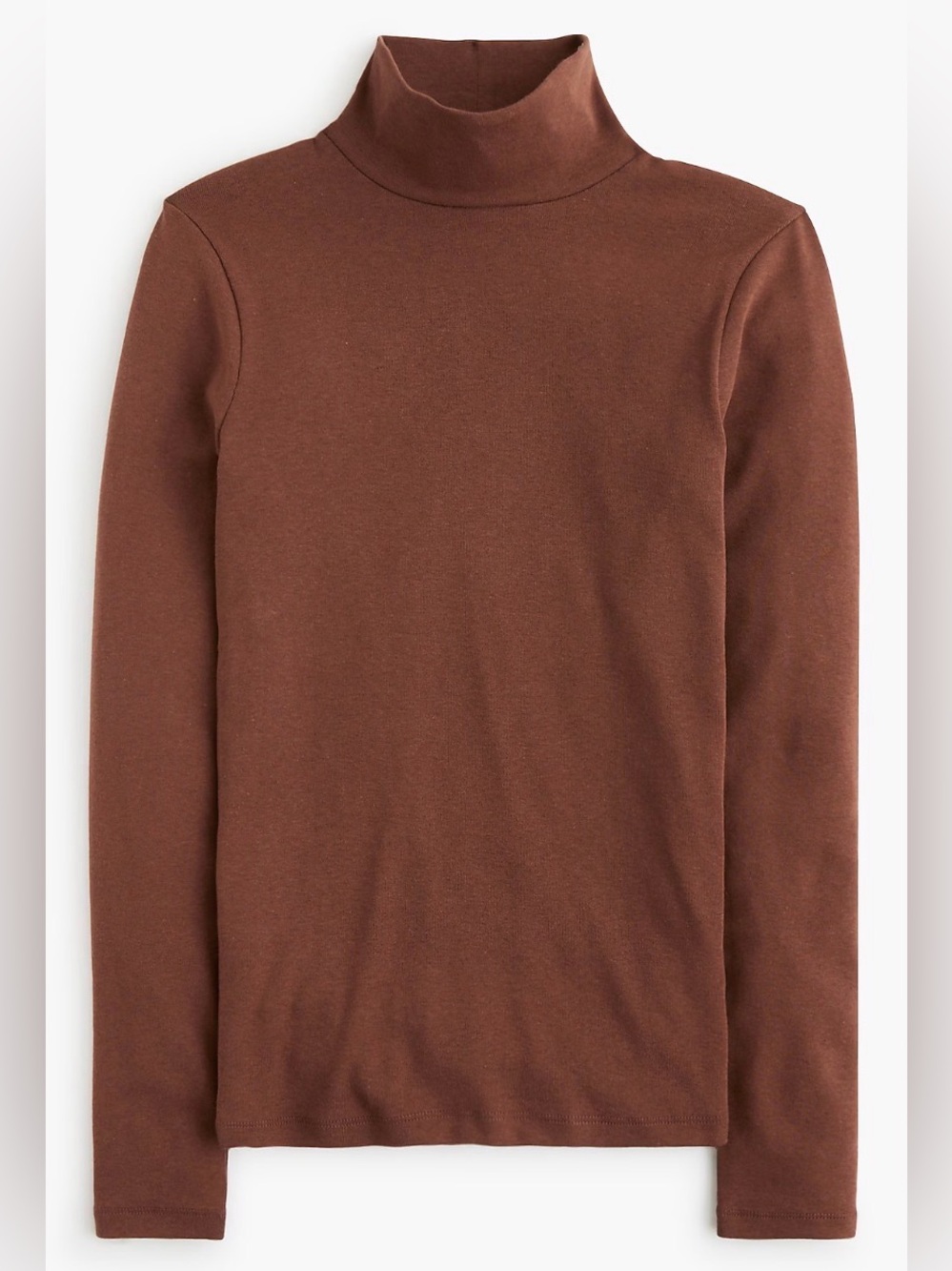 J. Crew Factory Brown Long Sleeve Everyday Mockneck Tee